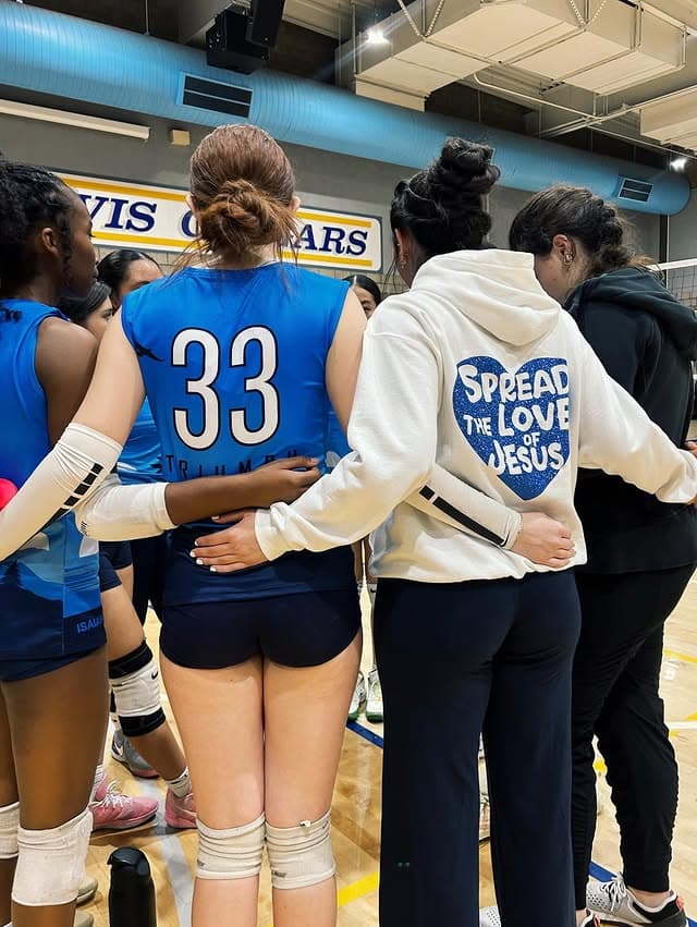 TVA team huddle - Spread the Love of Jesus