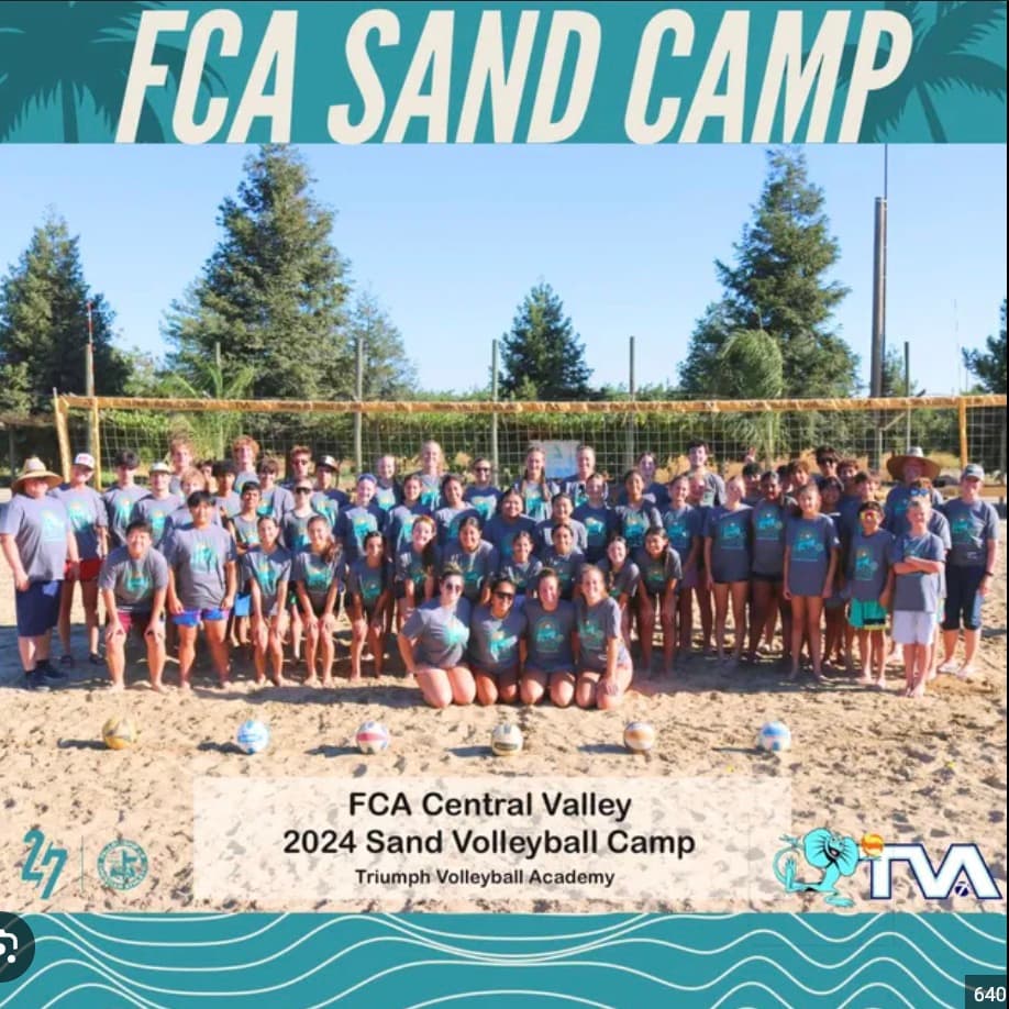 FCA Central Valley Sand Volleyball Camp group photo