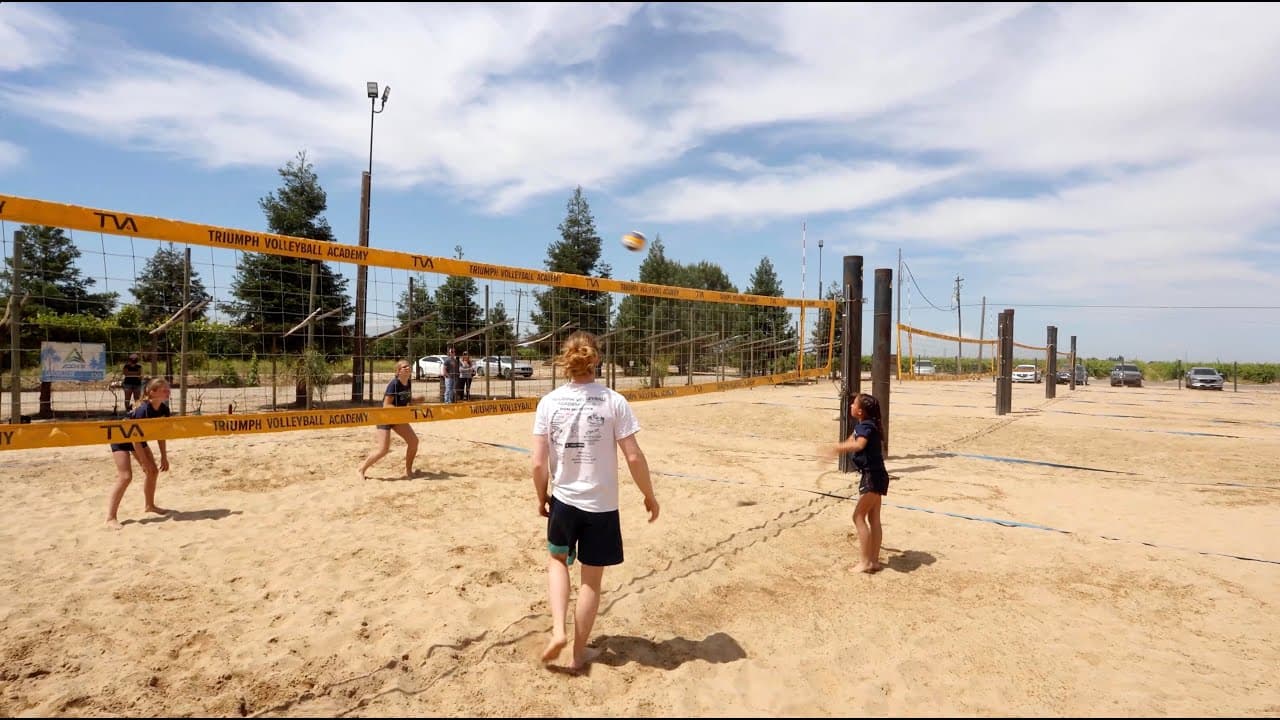 TVA athletes on the sand court